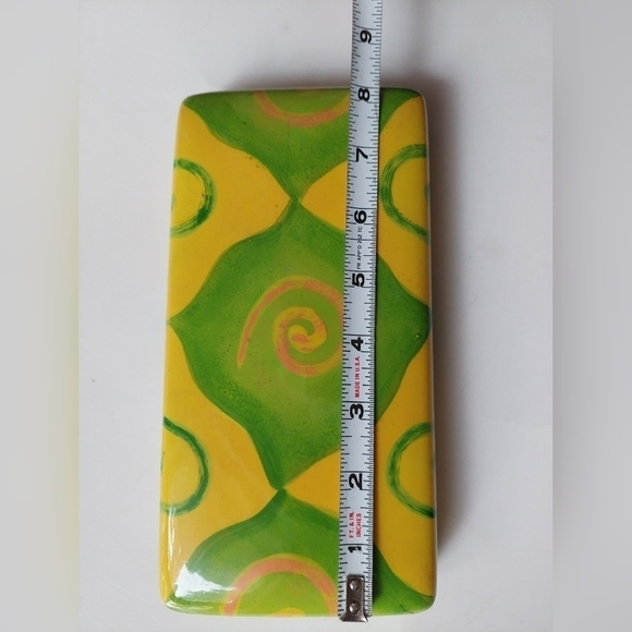 Psychedelic Yellow/Green Ceramic Box - Picture 10 of 12
